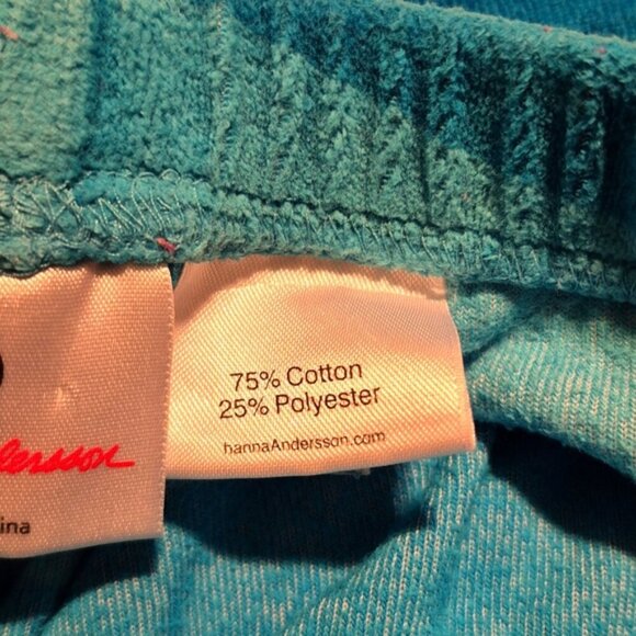 Hanna Andersson girls size 100 or 4 2 tone blue velour pull on pants VGUC - Picture 4 of 5